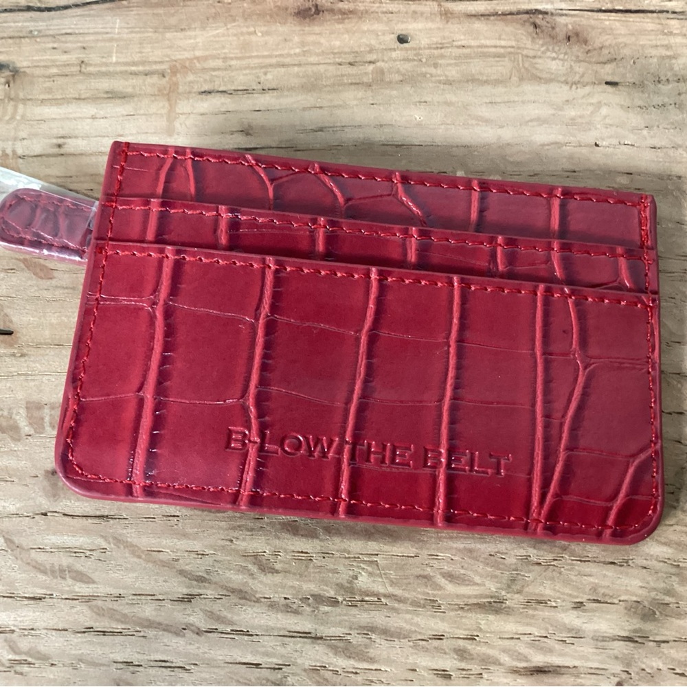 🔴 B-Low The Belt - Faux Croc / Snakeskin Wallet - Credit Card Holder - New Red - Picture 6 of 9